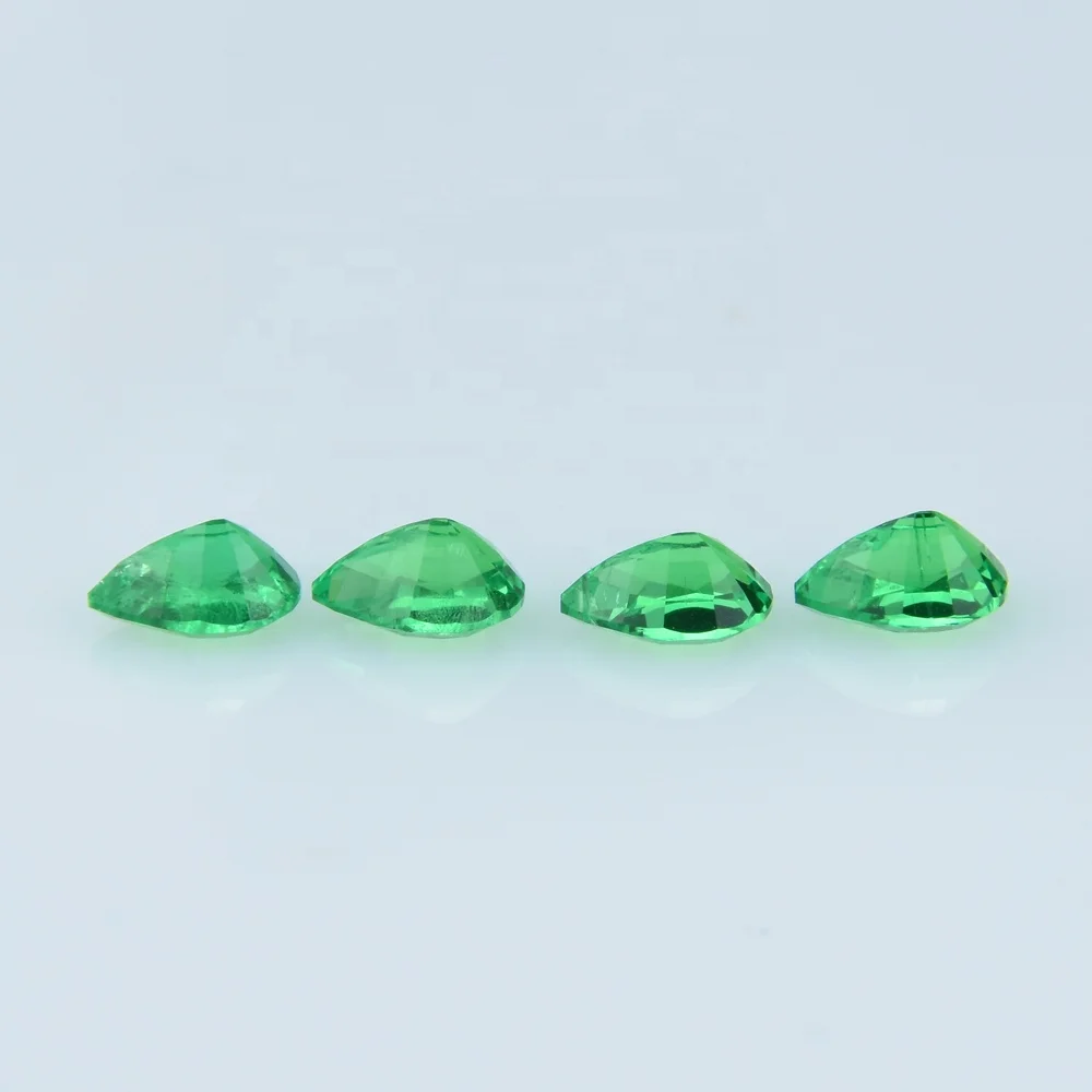 New Pear Shape Precious Synthetic Emerald Stone