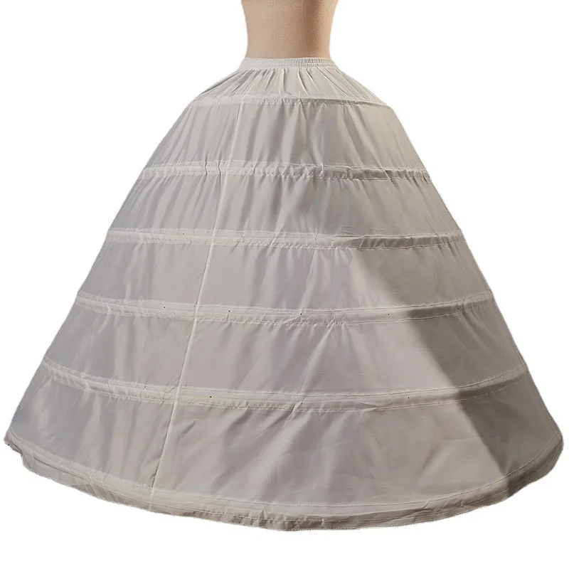Custom wedding accessories high quality 6 hoop thick 1cm hoop petticoat for wedding dress lining skirt vintage bride petticoat
