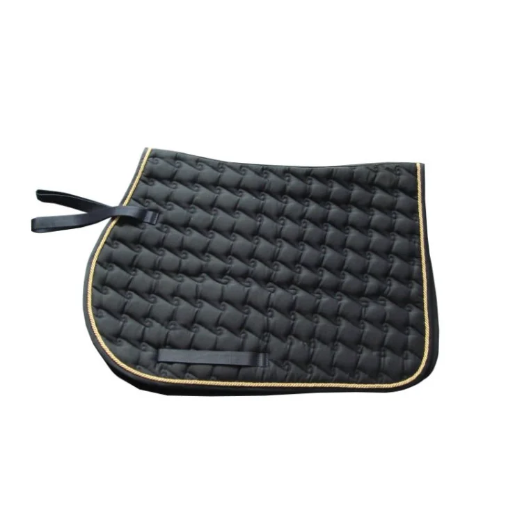 Luxury Black Western Made Of Wool Horse Personalisation Saddle Pad