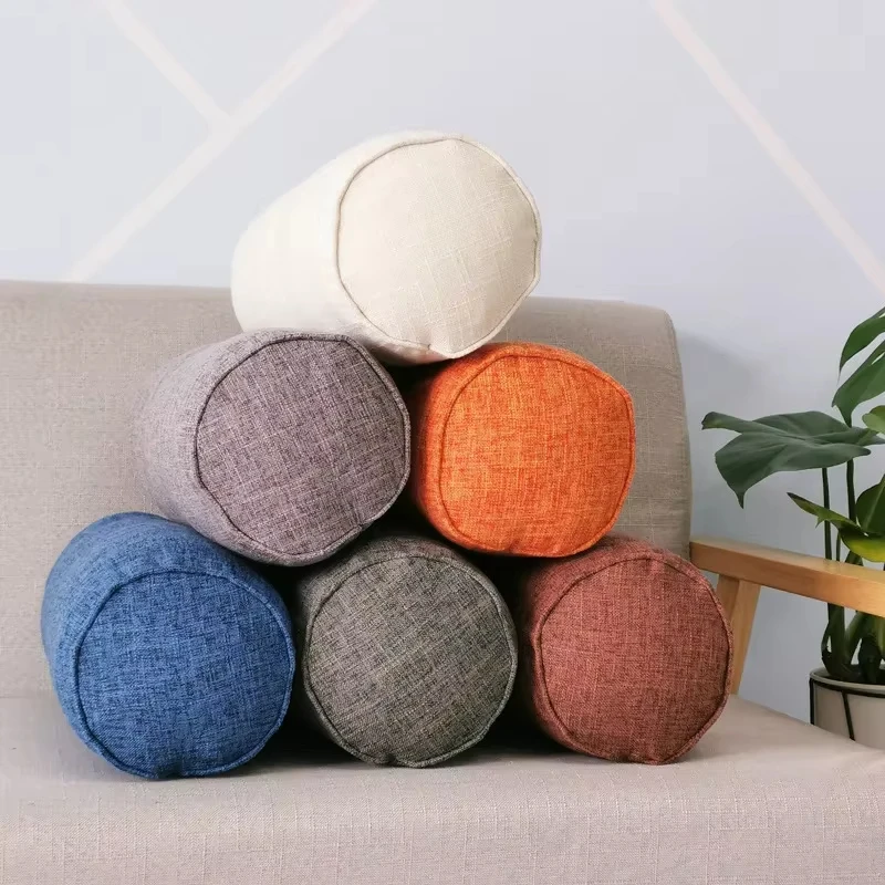 Long Pillow Inner Round Body Cushion Pad Rectangular Sleep Nap Pillow   Cotton Linen Cushion Home Bedroom Accessories