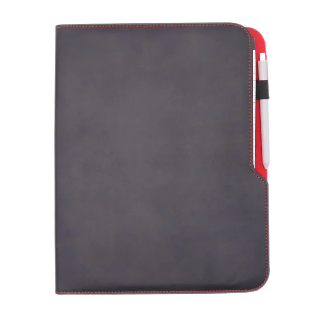 Luxury A4 tablet genuine pu leather file covers women and mens business portfolio folder