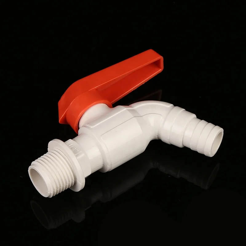 Professional Quality Red Handle Plastic PVC Water Plastic Faucet Tap