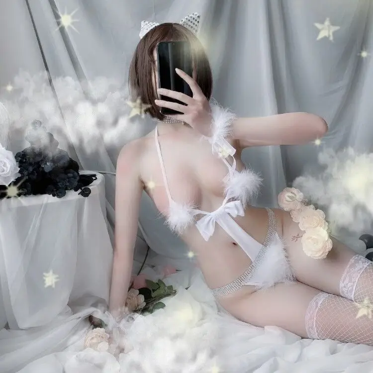 Cheap Sexy Suit Erotic Lingerie Cosplay Adult Sexy Costumes 2 Pieces Set Women Mesh Strap Sexy Bra and Panties