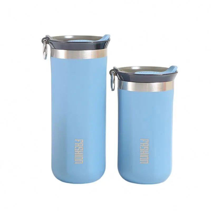 New Arrivals Custom Logo  350ml 500ml Stainless Steel Double Walled Insulated Travel Coffee Cup Mug Tumbler With Handle Ring