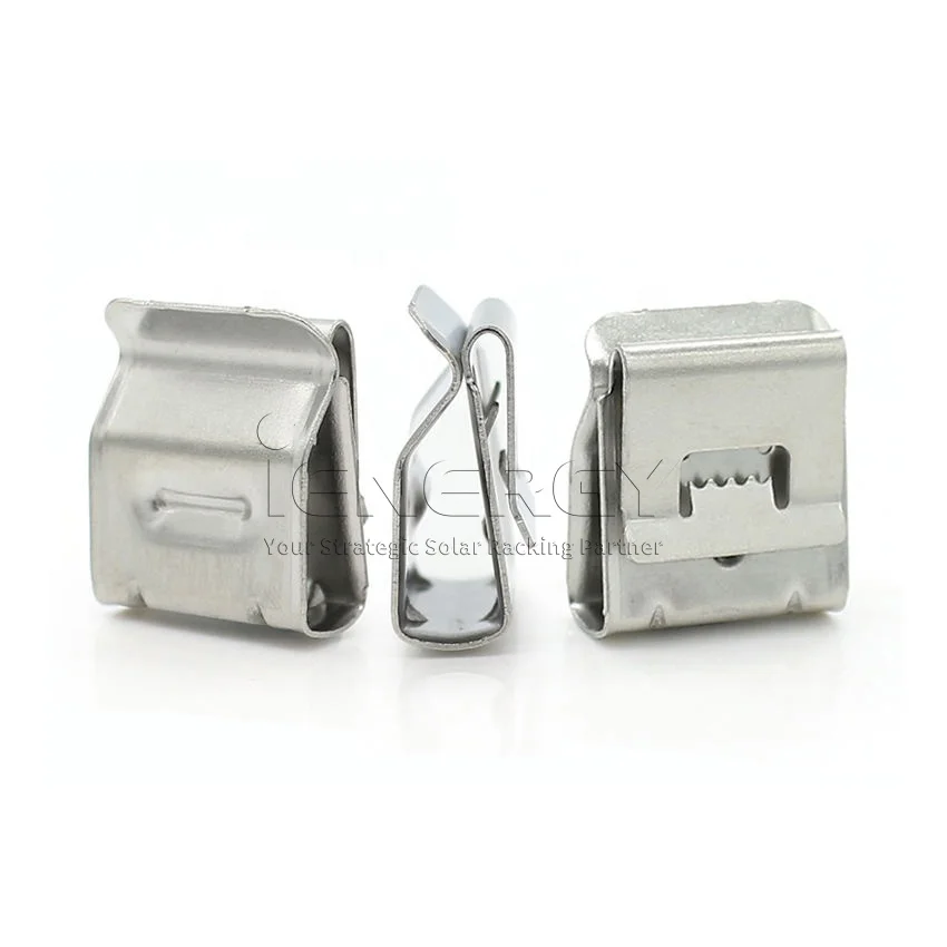 Solar Panel Mounting System Stainless Wire Clip PV Panel Solar Cable Clips  for 2 cables