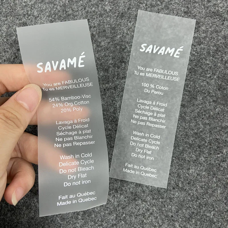 Custom logo TPU clothing label,soft sewing label for swimwear baby clothing