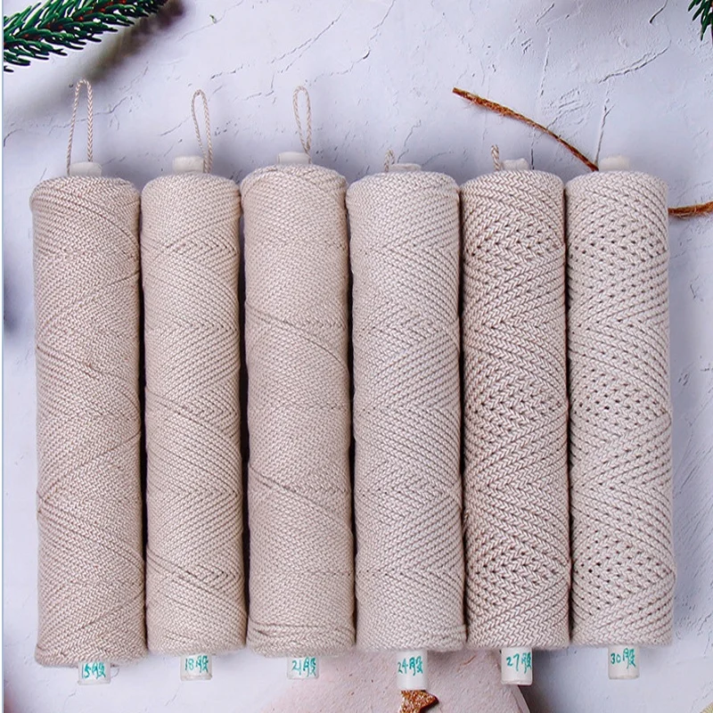 wholesale scented candle soy wax paper cotton Interwoven thread roll for candle DIY kit