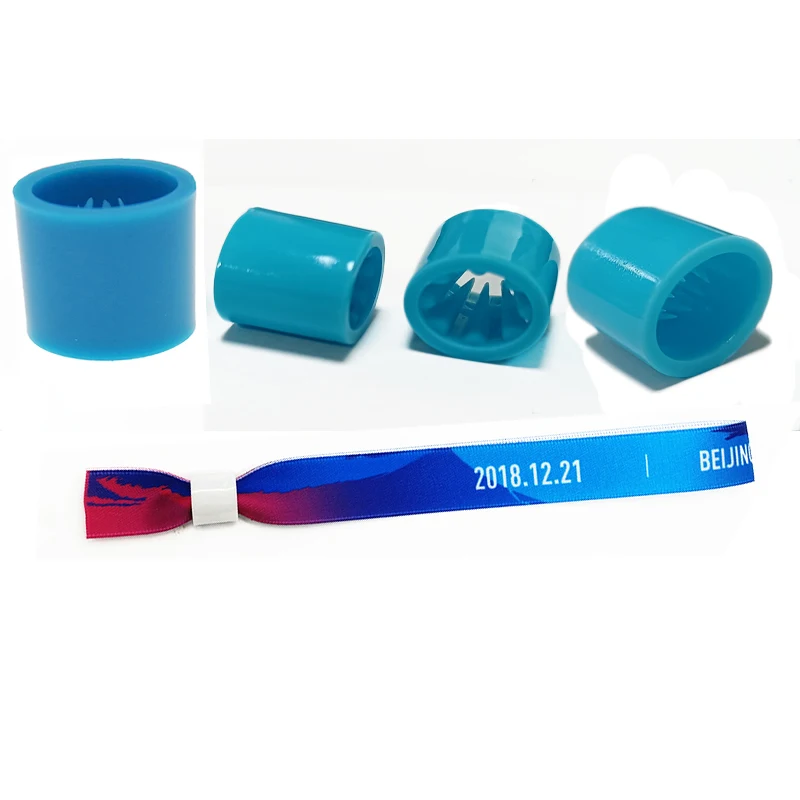 Hot Sale Promotional Adjustable Sliding Lock / Plastic Locks Clip for Fabric Rfid Wristband