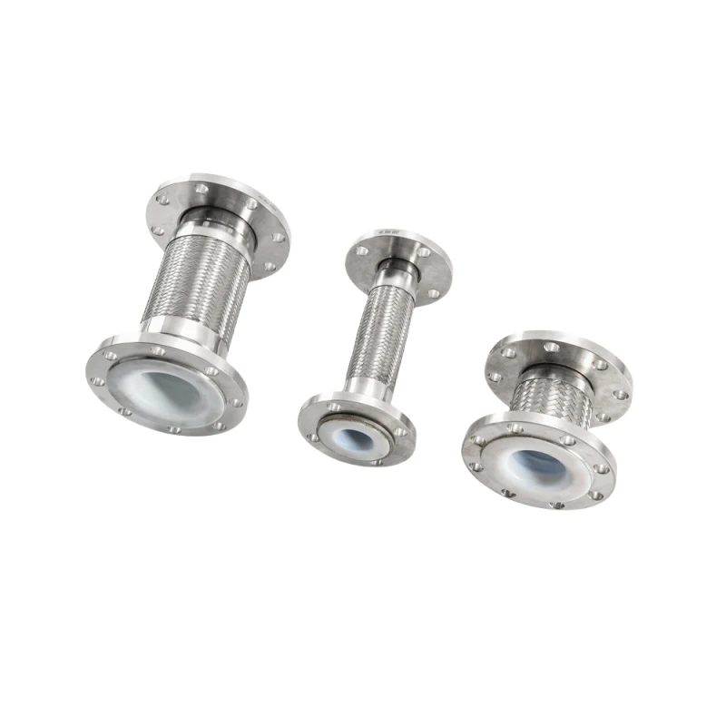 304/316 Stainless Steel Flexible Braided Metal Weld Hose With Round Flange Connection Oem Customizable