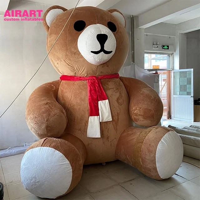 Party Christmas ball decoration brown plush Santa Bear