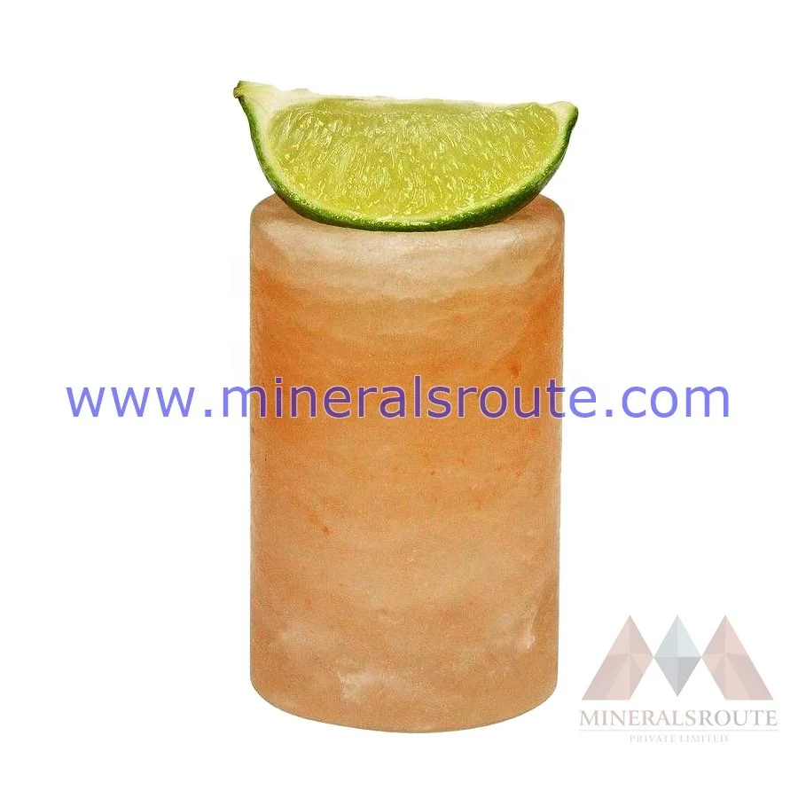 Hot Selling Himalayan Rock Salt Shot Glass 7 cm Size for Whisky & Tequila Natural Craft Foot Hills Himalayan Mountain Range