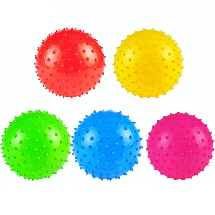 Knobby Massage Ball Inflatable Colorful Wholesale PVC Custom 8 10 12 14 16 18 20 22 25CM Spiky Knobby Toy Bounce Balls