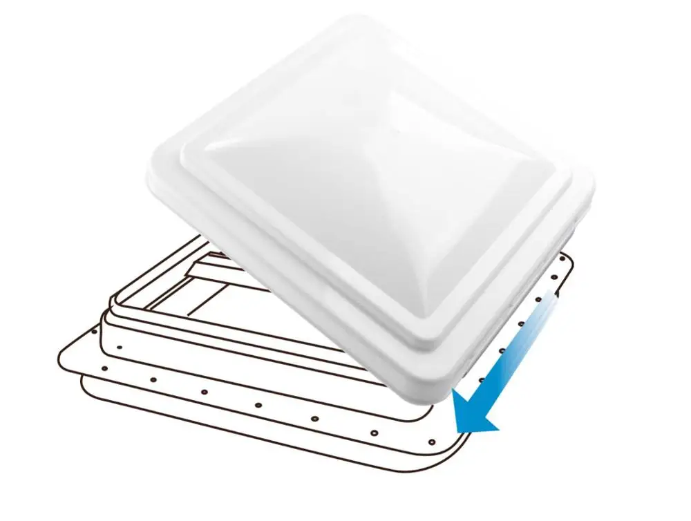 14 inch RV trailer roof vent universal rv roof vent cover 12V motor rv roof vent cover replacement lid
