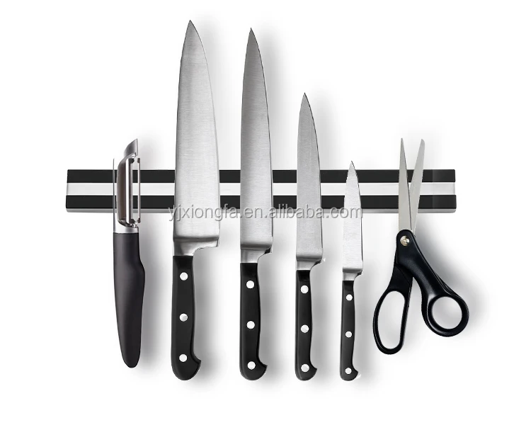 Wholesale Stainless Steel Wall-Mounted Magnetic Knife Bar Metal Plating Magnetic Knife Strip for Kitchen Storage