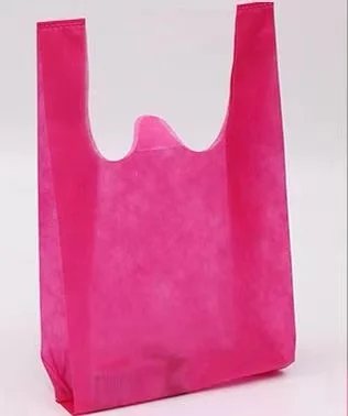 Vest shape customized non-woven terylene bags  for shopping reuse reduce use of plastic bags