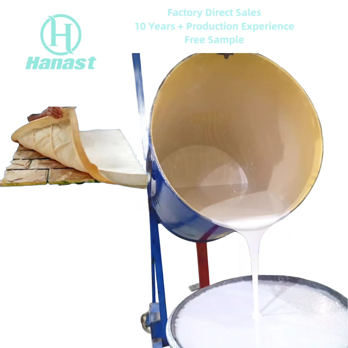 liquid mould making rtv2 silicone condensation cure for 3d candle crafts mold concrete room temperture raw materials