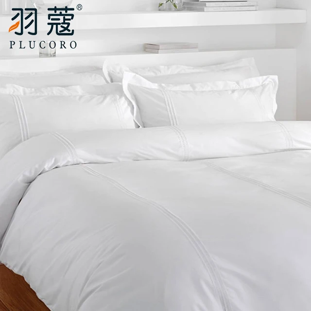 Luxury Hotel Quilts Bedding Twin Queen King Size Bed Linen 100 Cotton Hotel Fitted Bed Sheet
