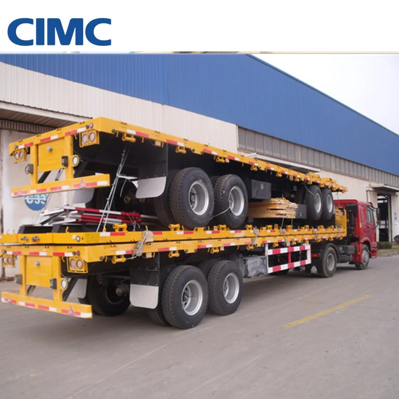  Прицеп платформа CIMC 20/40/48/60Ft выдвижной полуприцеп с платформой 3 оси 100
