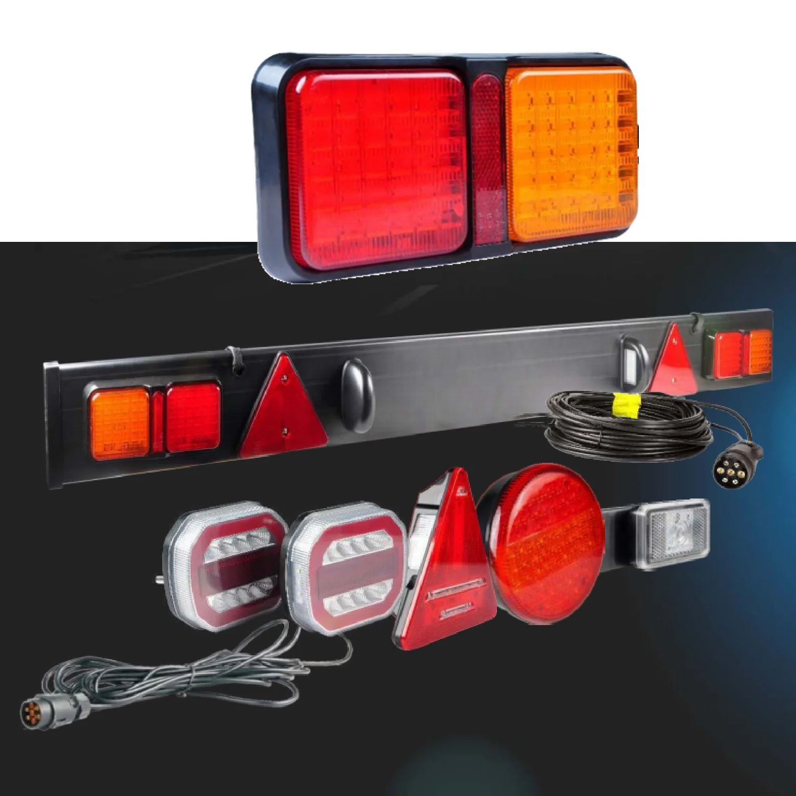 Traffic Emergency Light Sign Board Agricultural Machinery Engineering vehicle Brake Led Truck Rear Direction Indicator Lights