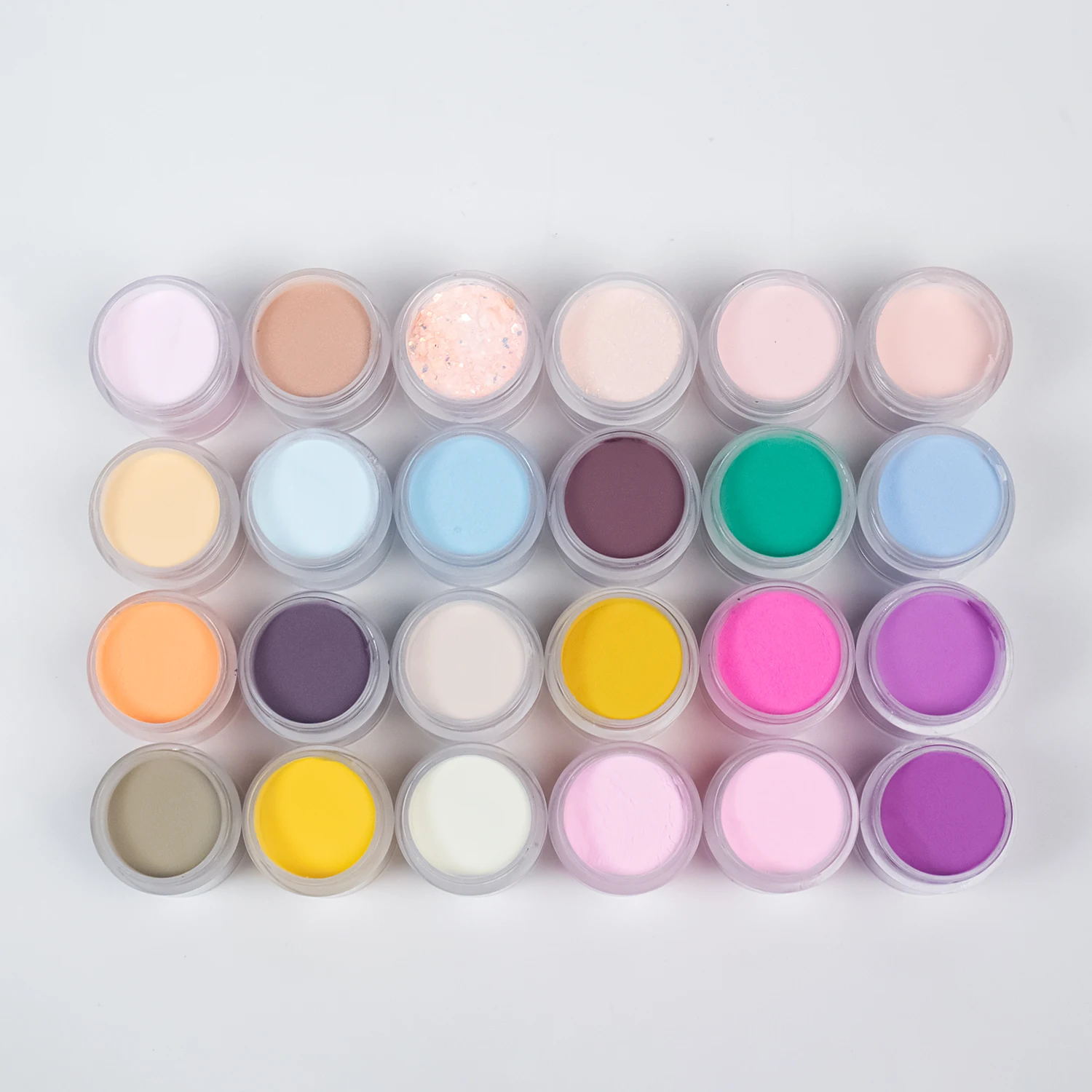 High Quality Private Label 24 colors  Nude Pink Crystal Clear Acrylic Nail Powder set