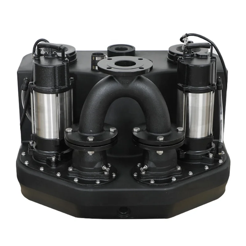 Dual Pumps Automatically Controlled Corrosion-Resistant PE Tank Sewage Treatment Pumping Stations for Shopping Malls