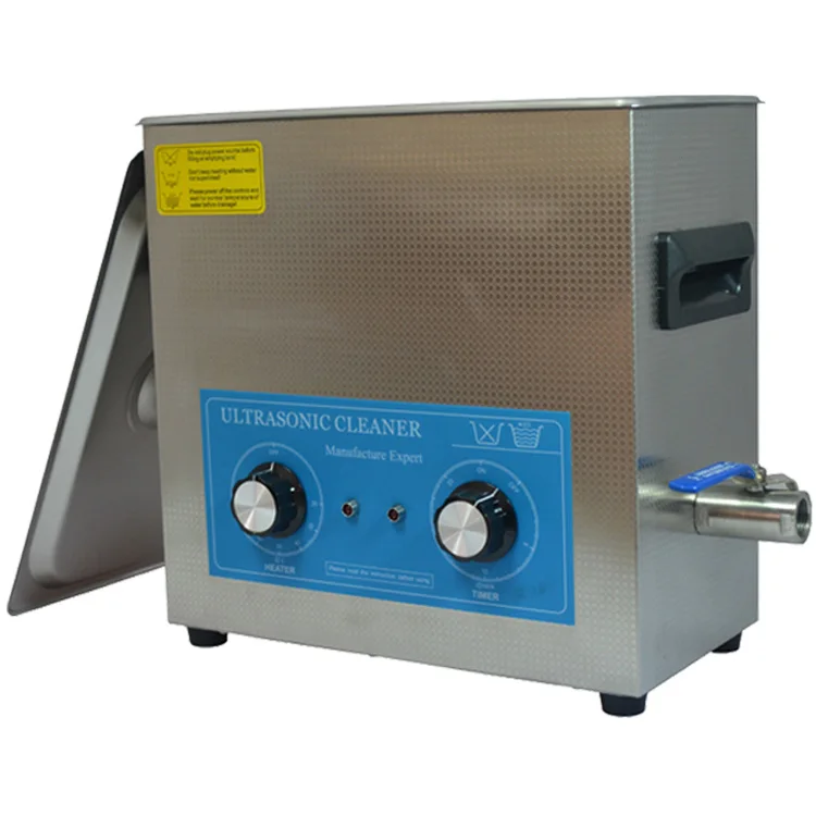6L Stainless Steel Sonicator Bath Manual Heated Ultrasonic Cleaner