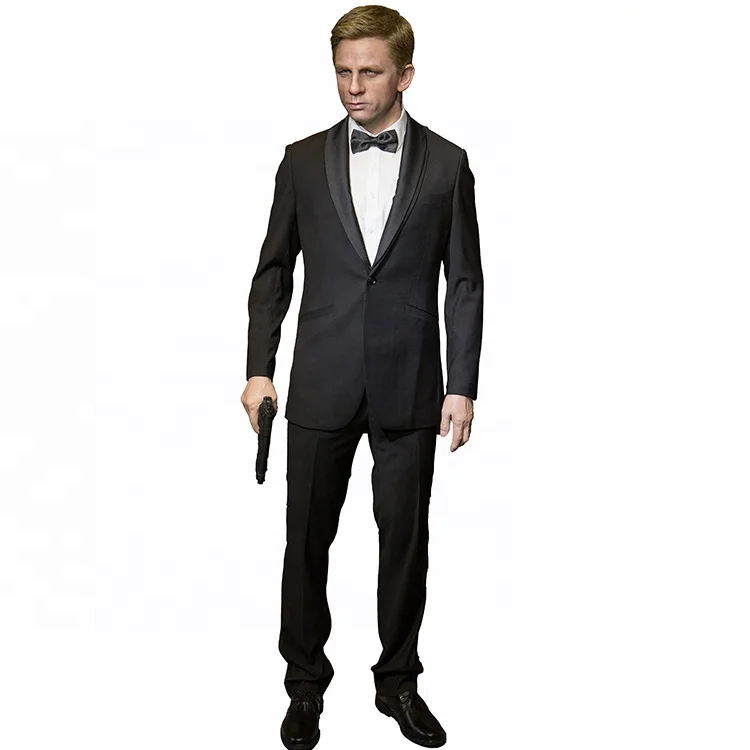 Lifesize Realistic 007 Movie Character Wax Sculpture Resin Figurine for Resin Art Collection