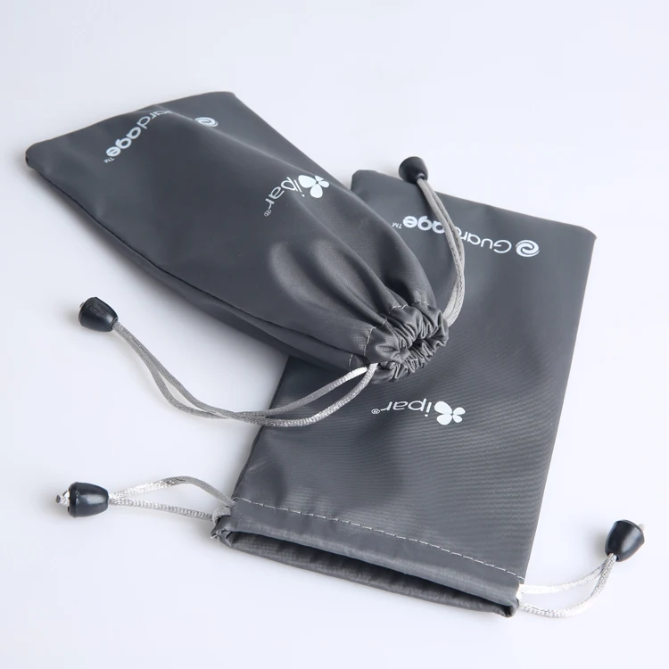 Custom cheap waterproof PU leather material small phone power bank bag mini drawstring pu pouch bag waterproof bag