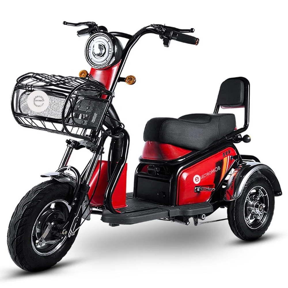Electric tricycle 650W 500W 350W differiential motor 3 wheel trike CE for adult passenger