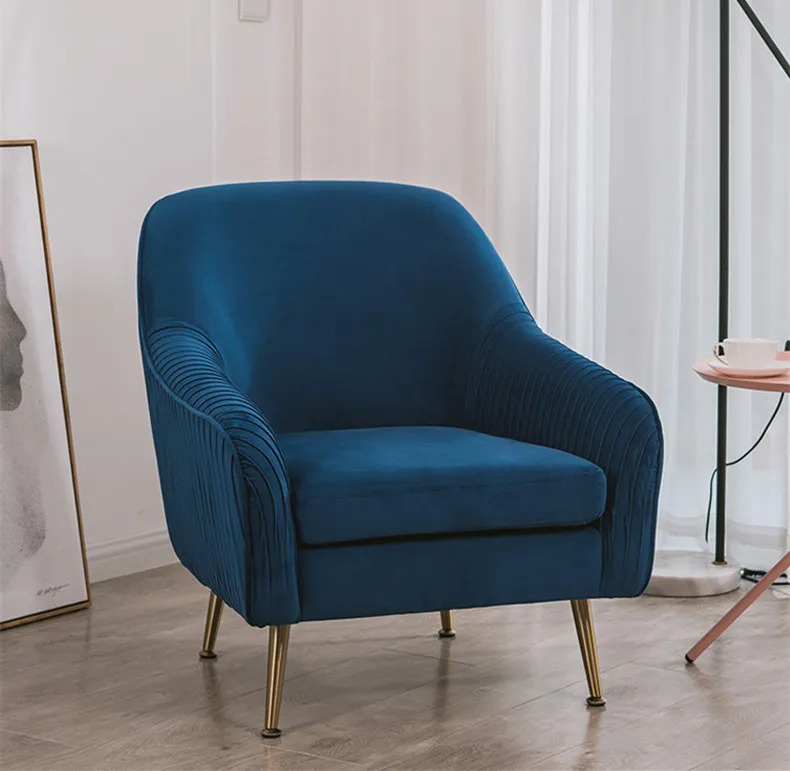 Single Sofa Chair Tufted Leisure Modern Furniture Velvet Armchair