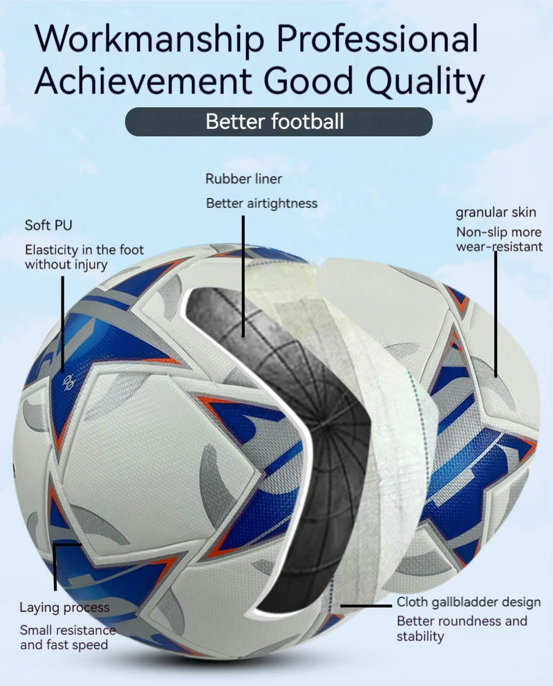 Factory wholesale high quality size 4 size 5 soccer ball official match professional thermal bonded leather pelotas de futbol