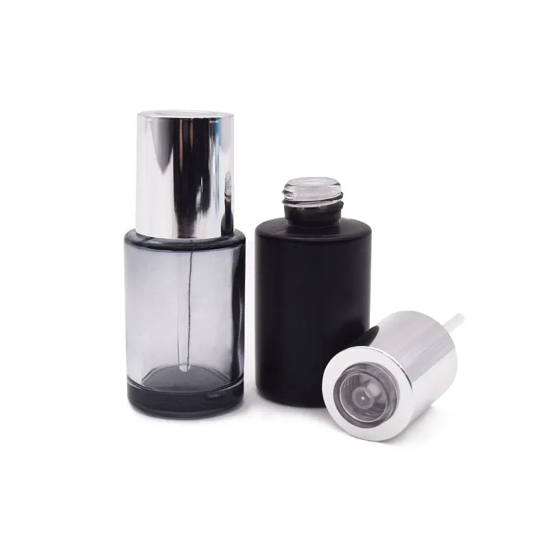 30ml glass dropper bottles self-priming pump essence oil bottle refillable perfume bottle