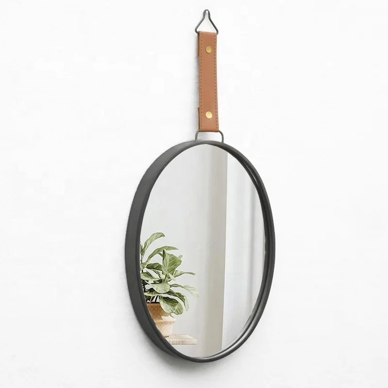 Customized product Modern Farmhouse 3 PC Oval Small Wall Mirrors Sticker Decor Set Decorative Hanging Wall mirror Home Decor