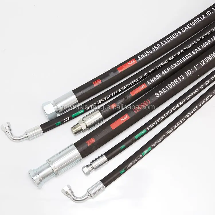 Factory hydraulic hoses, high temperature mine hose with 6 layers  fittings15