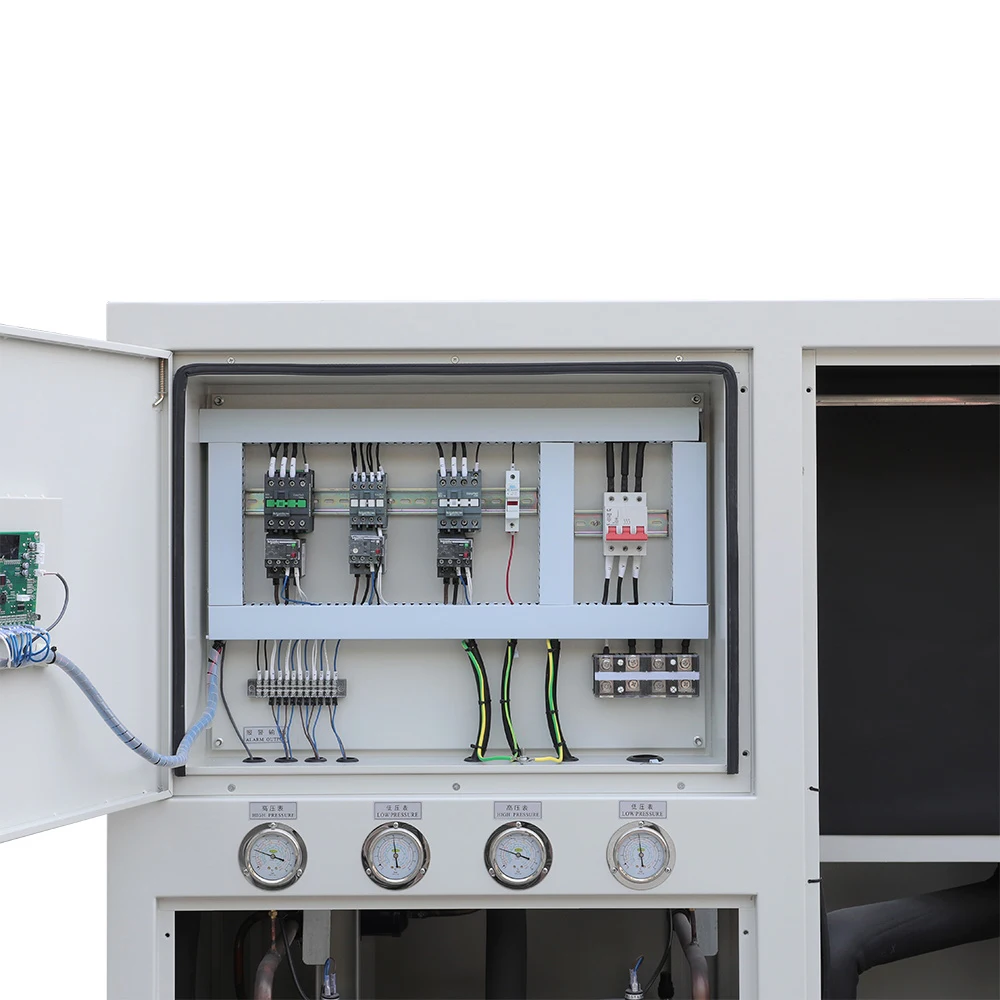 50KW 15hp Industrial Water Cooled Scroll Water Chiller for Plastic Industry Shell and Tube Tank with Copper Coil Hermetic Scroll