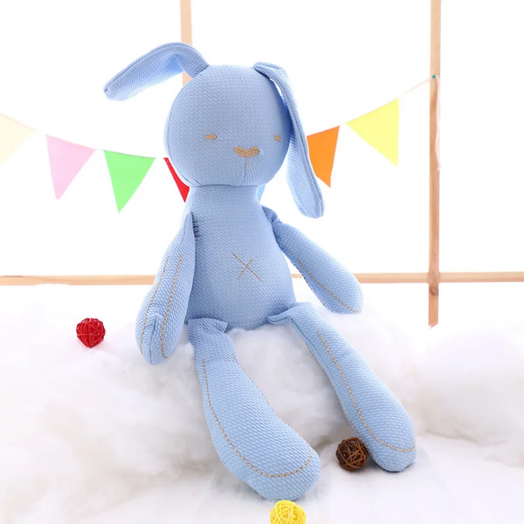 Cartoon stuffed Bunny animal toys Wholesale soft Long ears Plush Rabbit toy pretty gift Cute rabbit Plush doll for kids