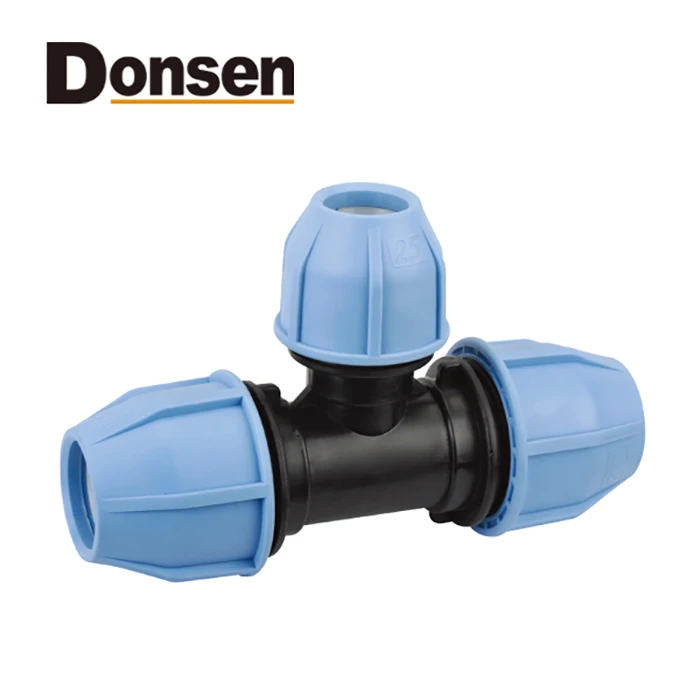 90 TEE WITH INCREASED TAKE OFF PP COMPRESSION FITTINGS