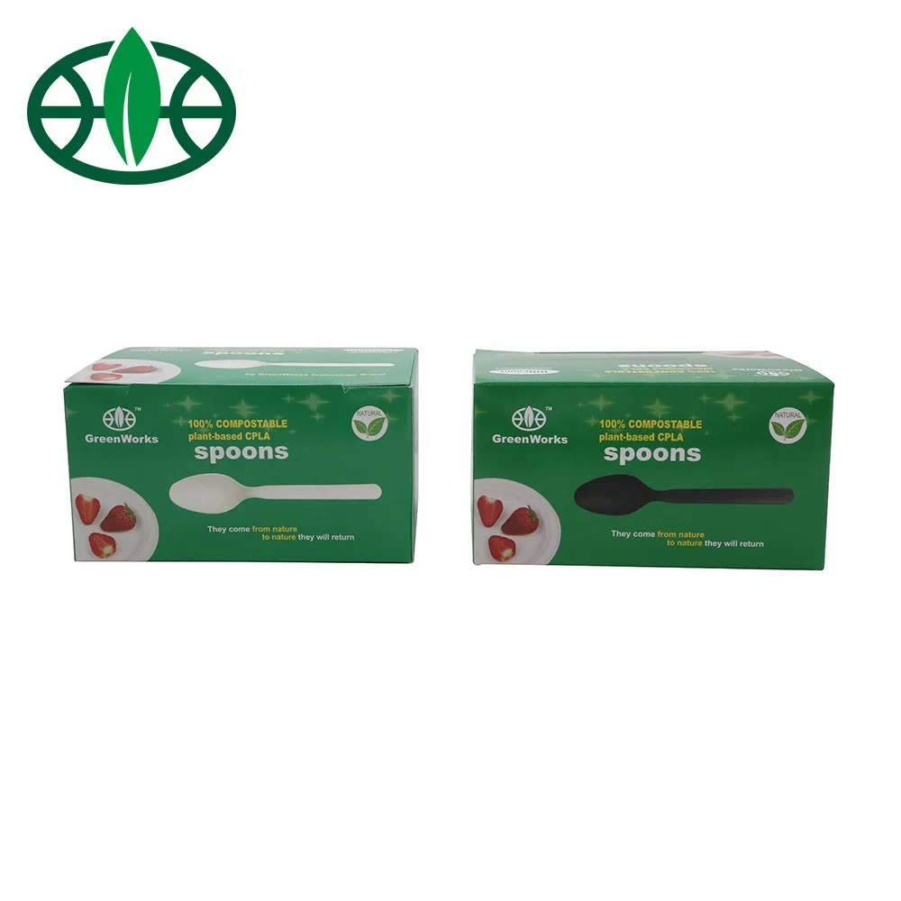 
GreenWorks 160cm Biodegradable tableware compostable eco friendly Disposable CPLA spoon cutlery 