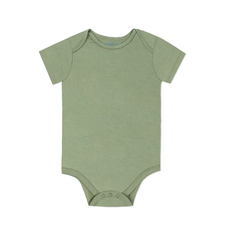 High Quality Clothing Manufacturers Custom Short Sleeves Toddler Bamboo Knitted Baby Rompers Clothes