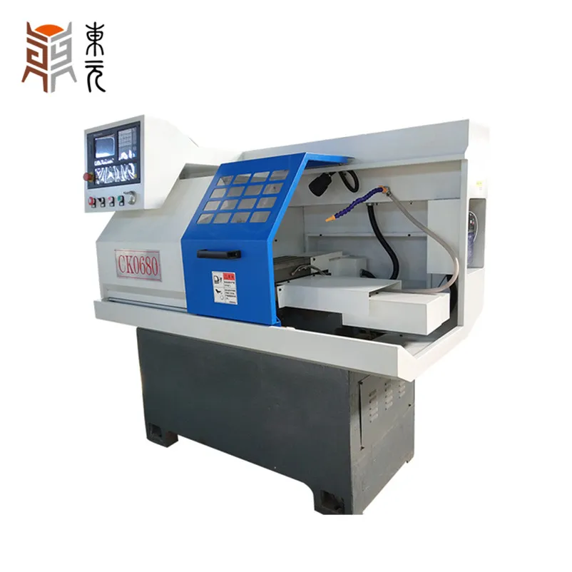 small cnc metal lathe mini cnc bench lathe CK0660 for high precision metal parts manufacturing cnc rotary table machine tool