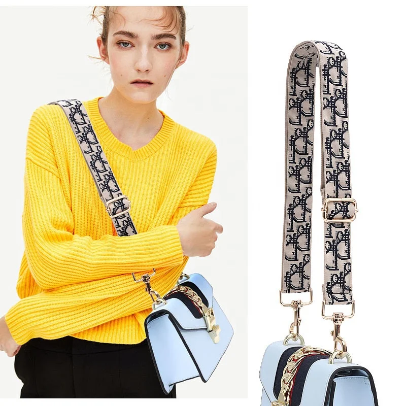 2021 high quality adjustable custom webbing bag strap replacement 3.8 handbag strap