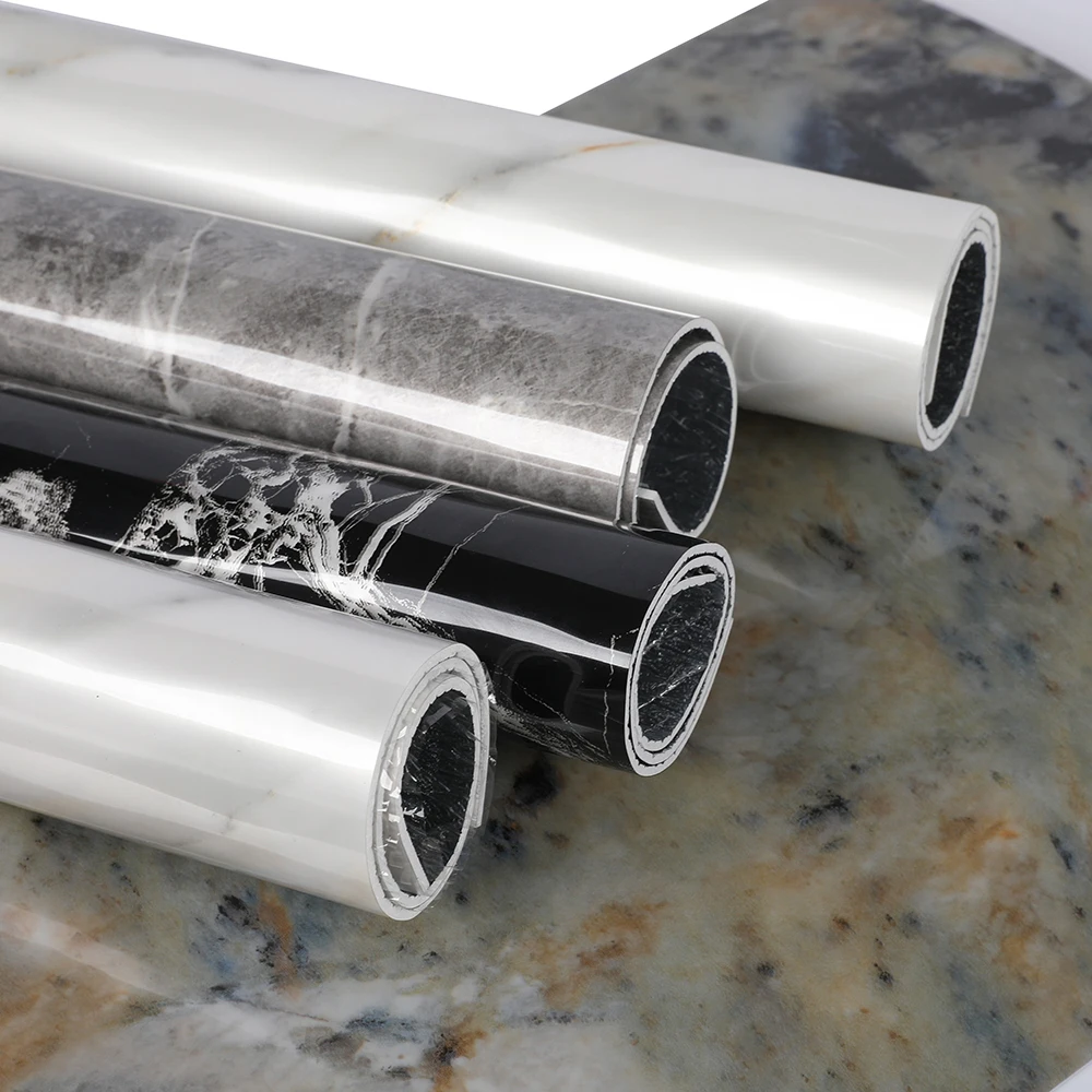 Wangbin Korean Style kitchen marble pvc vinyl decorative self adhesive film CHEAPER than UV MARBLE