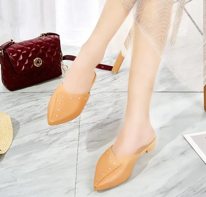 Factory Price Sandals For Women New Release Fashion Casual half shoes  Women Ladies Shoes Slides