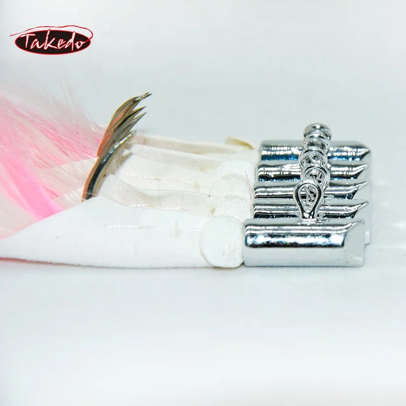 TAKEDO HT01 Electroplated deerskin hook Feather hook Lead jigging  big game shark Tuna hook fishing lure