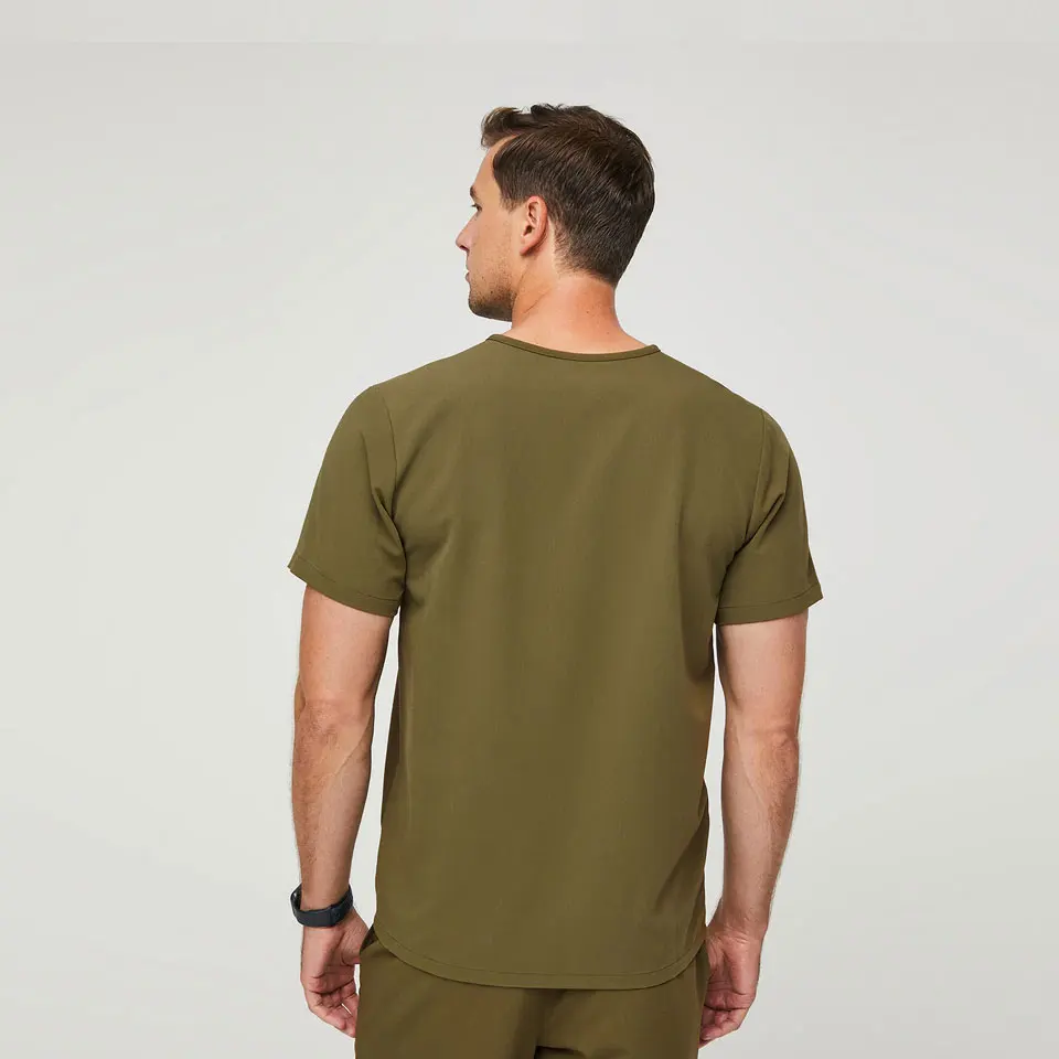 Bestex Dark Green Stacked Pants Scrubs Uniforms Sets for Men Scrub Uniform Designs Conjuntos De Uniformes