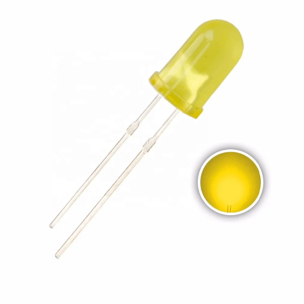 Sanan Epileds epistar 0,06 Вт, красный, желтый, зеленый, синий, янтарный, белый, круглый светодиодный чип 5 мм