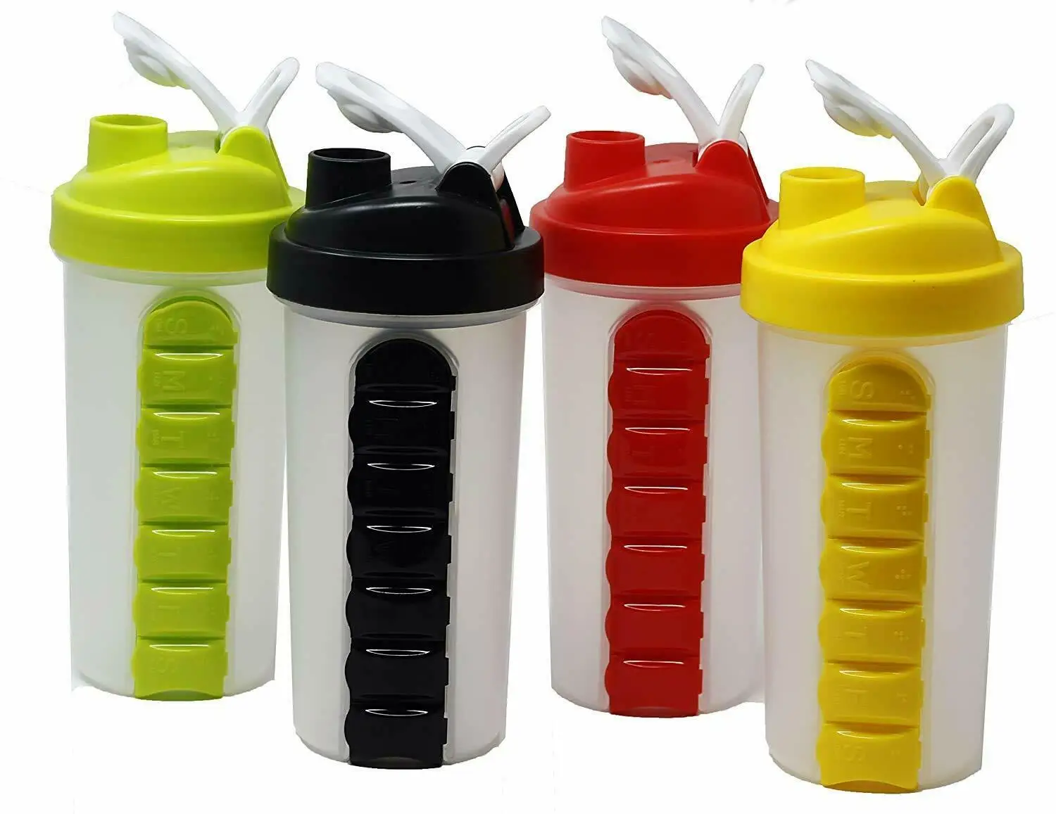 Large capacity 550ml Pill Box With Water Bottle 7 Cases Pill Organizer Storage Box