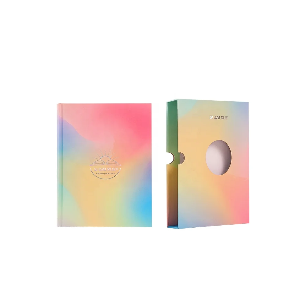 Colorful Notebook Set Customized Hardcover Daily Planner Notebook with Holographic Logo