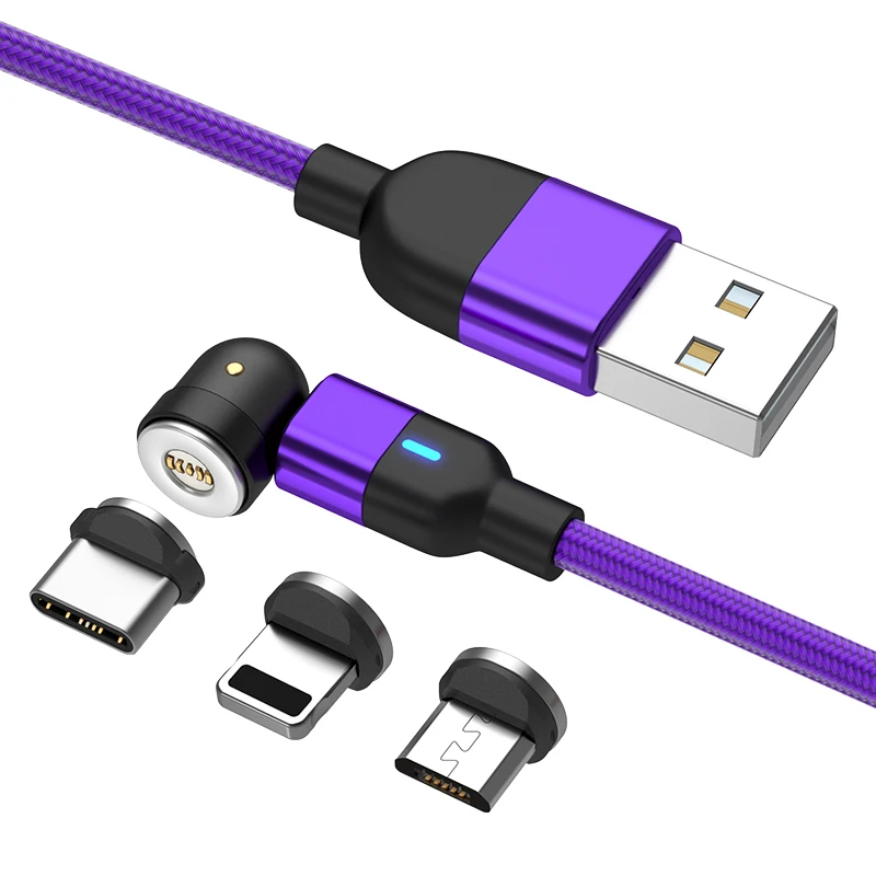 5 PIN 540  Fast Charging Magnetic Usb Cable Wholesale on Stock 3 in 1 Compatible With Type C&Micro&i-product High Quality