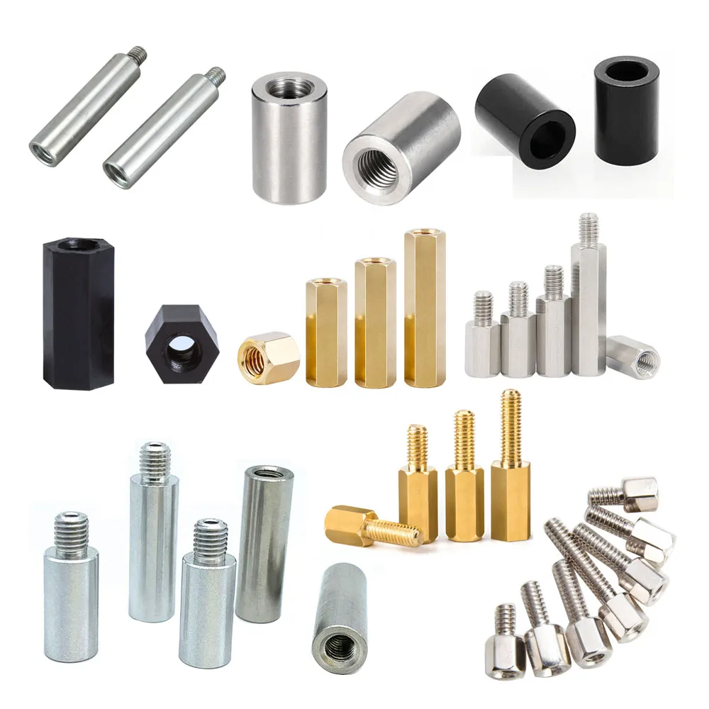 Custom m3 m4 15mm nylon tapped spacer m3x50 spacers stainless steel male female standoff spacer